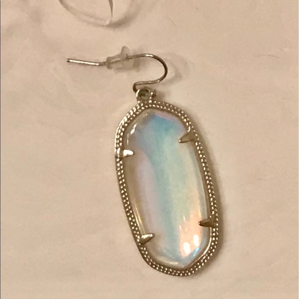 Kendra Scott single clear iridescent Elle earring